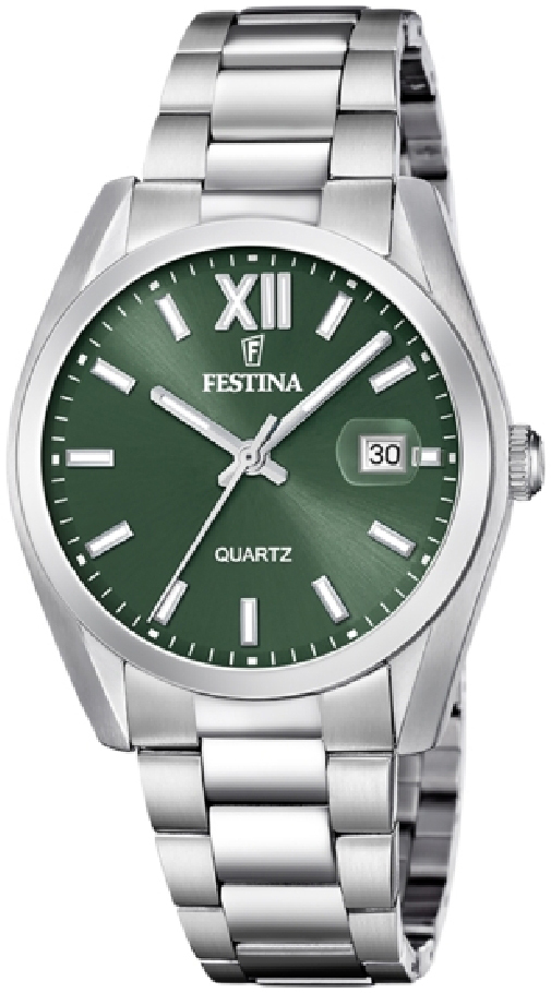 Festina Herrklocka F20707-5 Classic Grön/Stål Ø40 mm - Festina