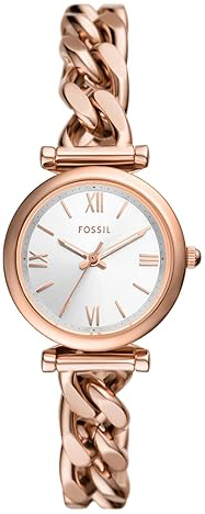 Fossil Damklocka ES5330 Carlie Silverfärgad/Roséguldstonat stål - Fossil