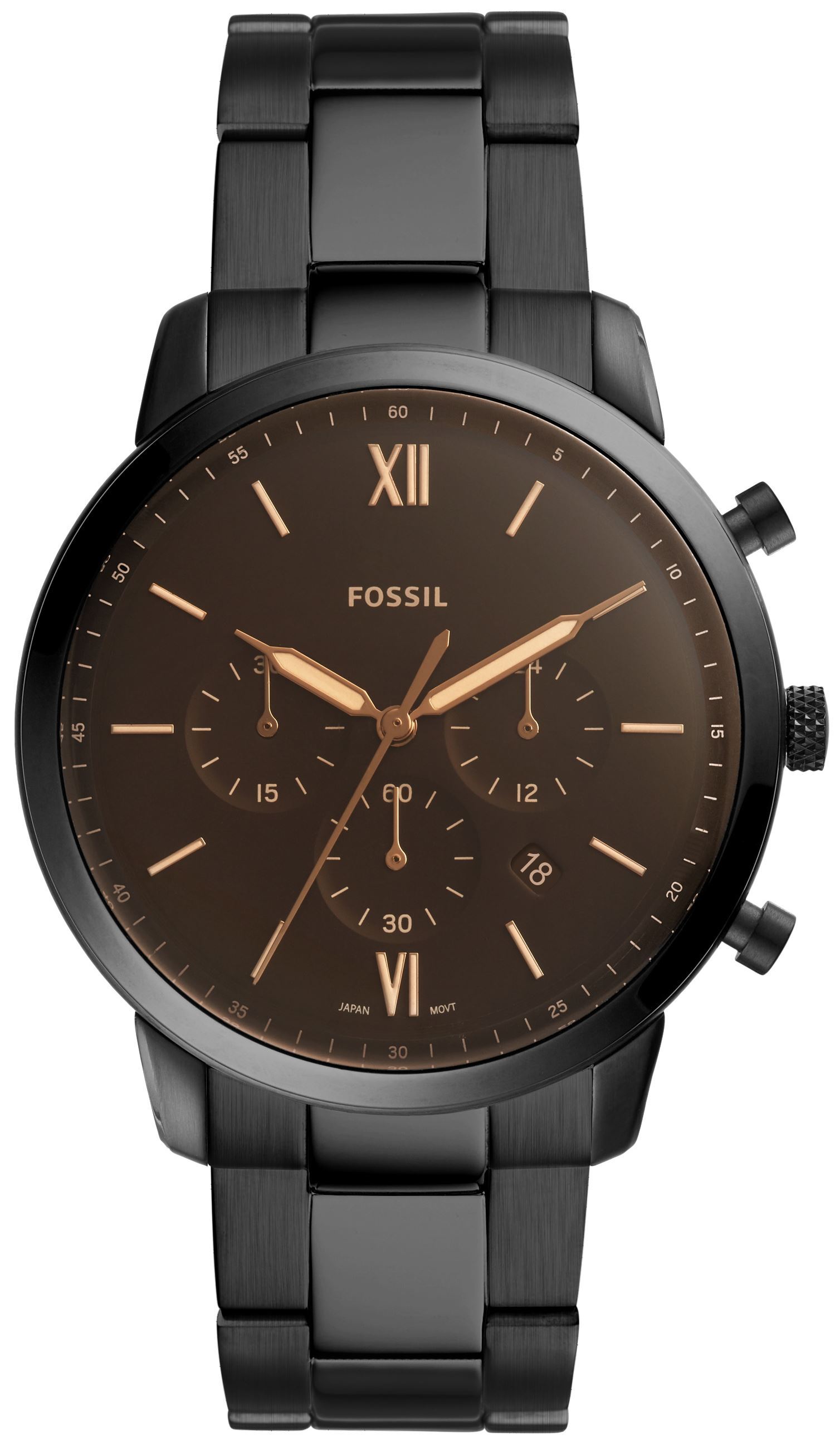 Fossil Herrklocka FS5525 Neutra Chrono Brun/Stål Ø44 mm - Fossil