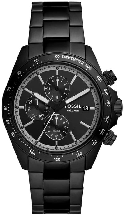 Fossil Herrklocka FS6125 Autocross Svart/Stål Ø42 mm - Fossil