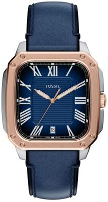 Fossil Herrklocka FS6149 Crosby Blå/Läder - Fossil