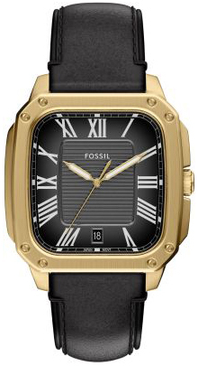 Fossil Herrklocka FS6151 Crosby Svart/Läder - Fossil