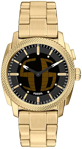 Fossil Herrklocka FS6157 Machine Gr&aring;/Gulguldtonat st&aring;l &Oslash;41 mm