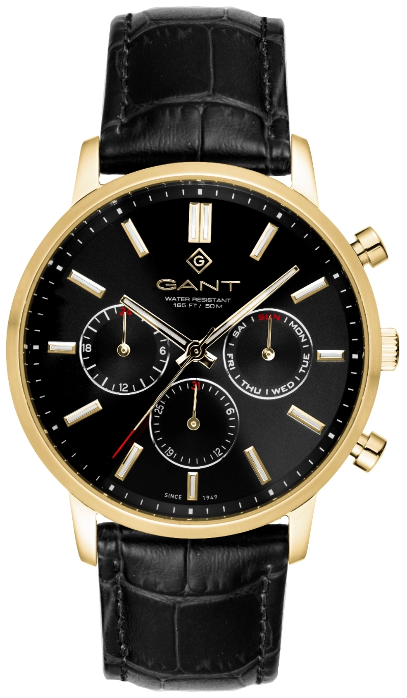 Gant Herrklocka G191005 Easthill Day-Date Svart/Läder Ø42.5 mm