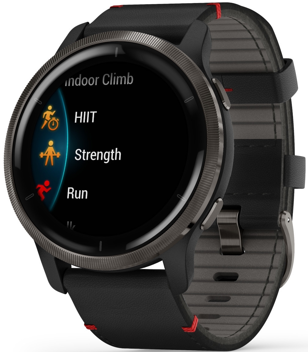 Garmin 010-02430-21 Venu LCD/Läder Ø45 mm - Garmin