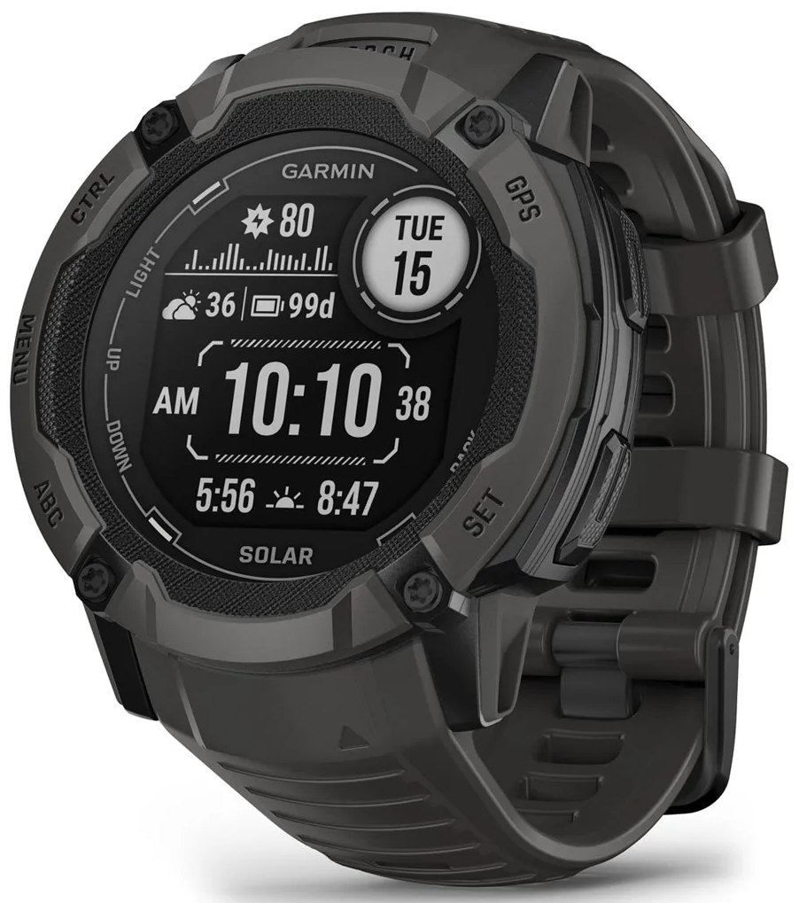 Garmin 010-02805-00 Instinct 2X Solar Svart/Gummi Ø50 mm - Garmin