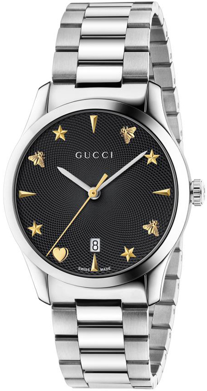 Gucci YA1264029A G-Timeless Svart/Stål Ø38 mm - Gucci
