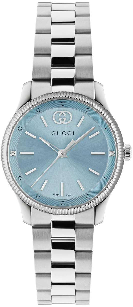 Gucci Damklocka YA1265068 G-Timeless Blå/Stål Ø29 mm