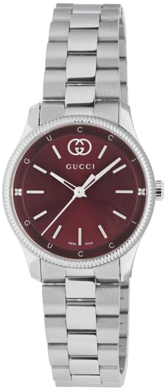 Gucci Damklocka YA1265069 G-Timeless Brun/Stål Ø29 mm