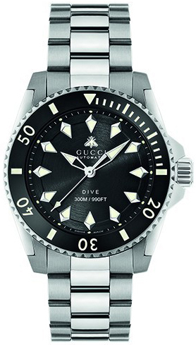 Gucci YA136353 Dive Svart/Stål Ø40 mm - Gucci