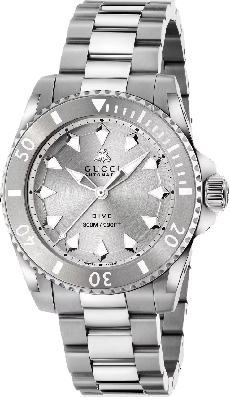 Gucci YA136354 Dive Silverfärgad/Stål Ø40 mm - Gucci