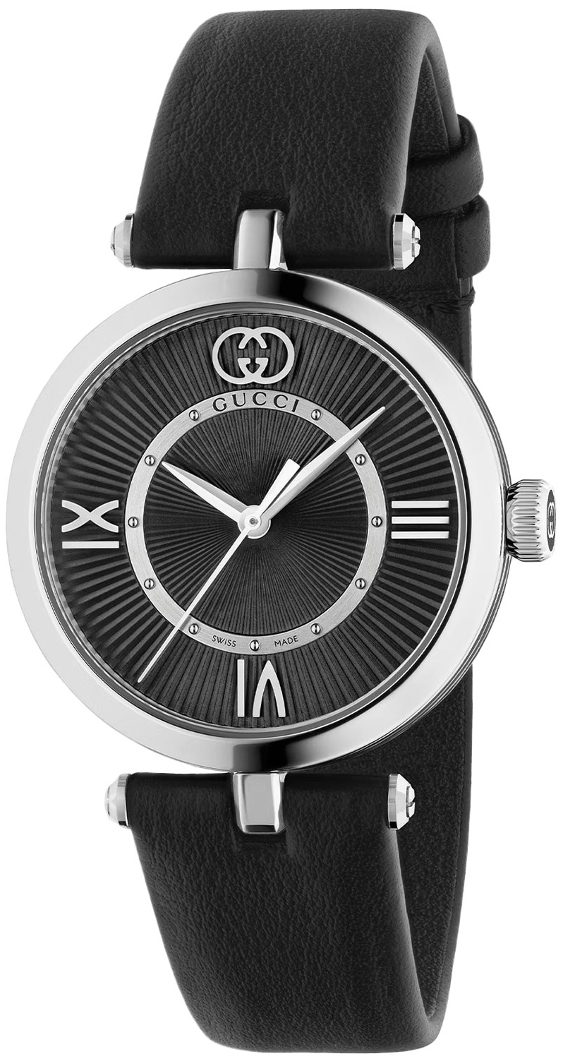 Gucci Damklocka YA167505 Cruise Svart/Läder Ø30 mm - Gucci