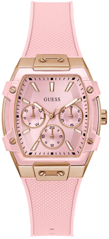 Guess Damklocka GW0032L7 Multifunction Rosa/Gummi
