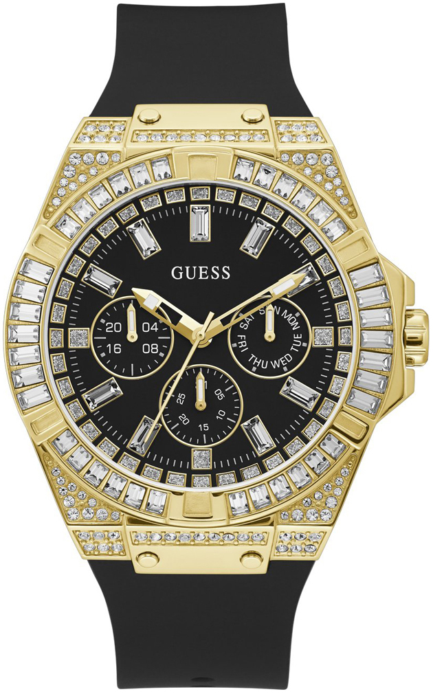 Guess Herrklocka GW0208G2 Zeus Svart/Gummi Ø47 mm - Guess