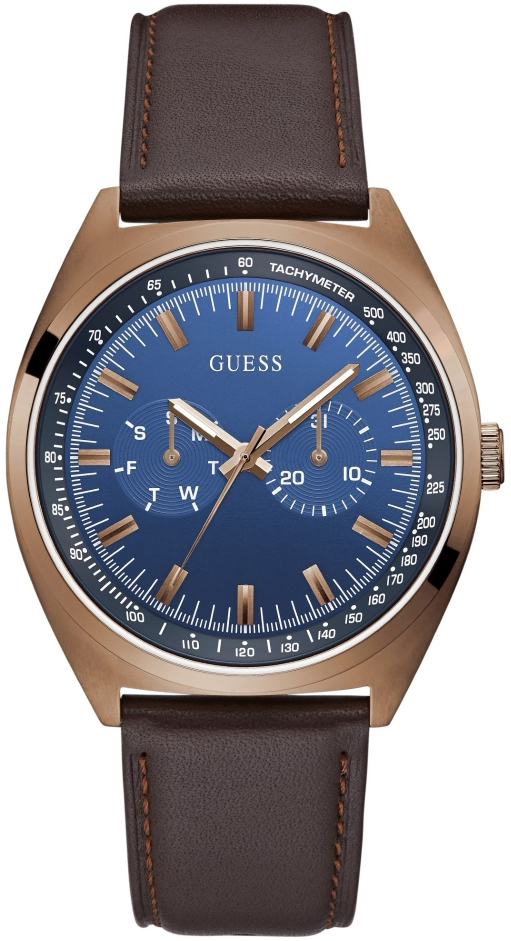 Guess Herrklocka GW0212G2 Blå/Läder Ø42 mm - Guess