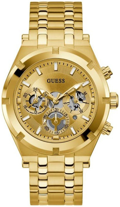 Guess Herrklocka GW0260G4 Continental Guld/Gulguldtonat stål Ø44 mm - Guess