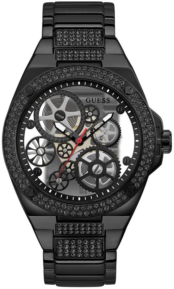 Guess Herrklocka GW0323G3 Reveal Skelettskuren/Stål Ø45 mm - Guess