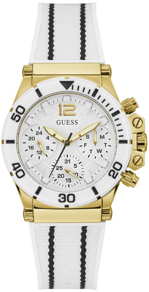 Guess Damklocka GW0406L1 Co-Pilot Vit/Gummi Ø39 mm - Guess