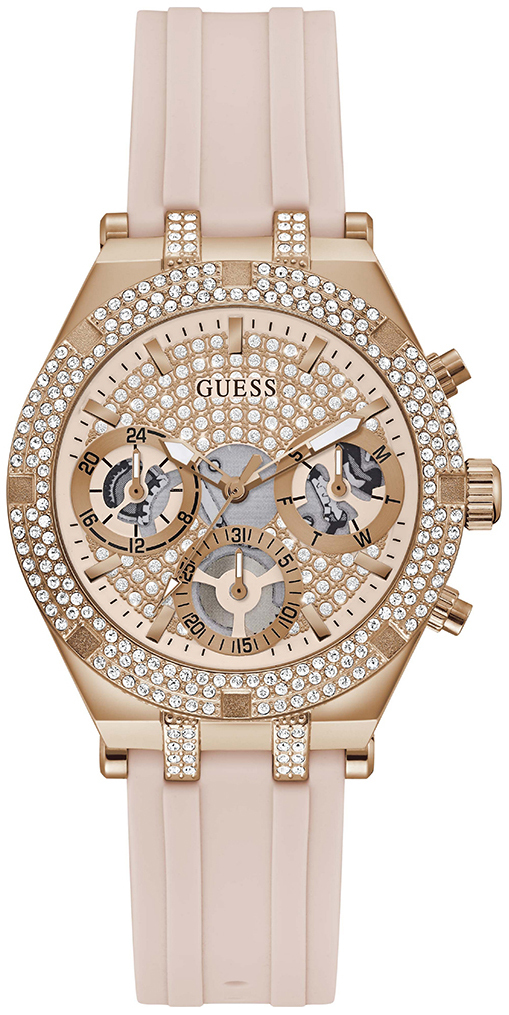 Guess Damklocka GW0407L3 Roséguldstonad/Gummi Ø38 mm - Guess