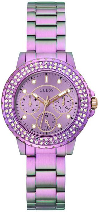 Guess Damklocka GW0410L4 Crown Lila/Stål Ø36 mm - Guess