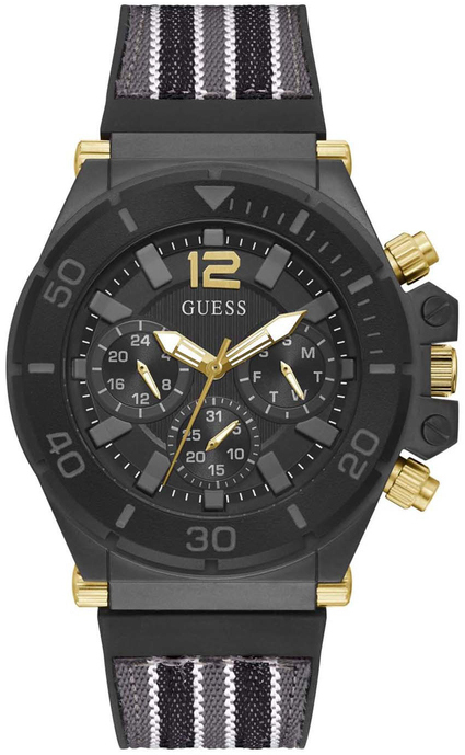 Guess Herrklocka GW0415G3 Pilot Svart/Gummi Ø50 mm - Guess