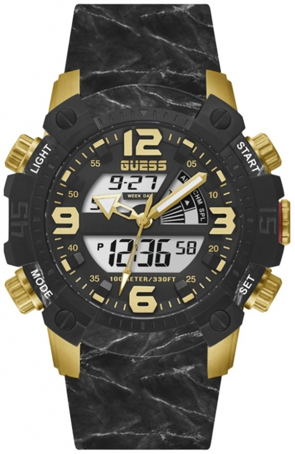 Guess Herrklocka GW0421G2 LCD/Gummi Ø45 mm - Guess