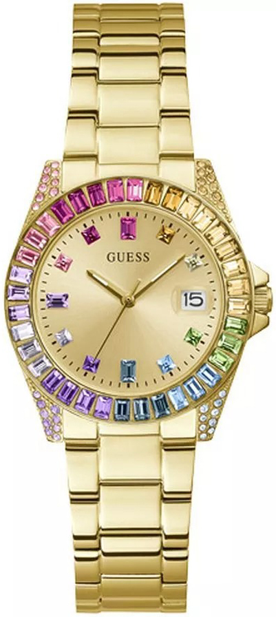 Guess Damklocka GW0475L3 Opaline Guld/Gulguldtonat stål Ø34 mm - Guess
