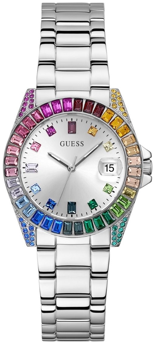 Guess Damklocka GW0475L4 Opaline Silverfärgad/Stål Ø34 mm - Guess