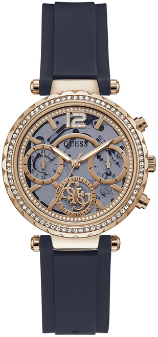 Guess Damklocka GW0484L2 Solstice Skelettskuren/Gummi Ø36 mm