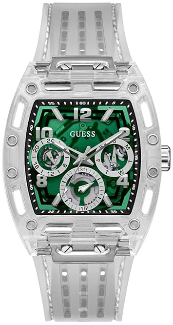 Guess Herrklocka GW0499G8 Phoenix Grön/Gummi - Guess