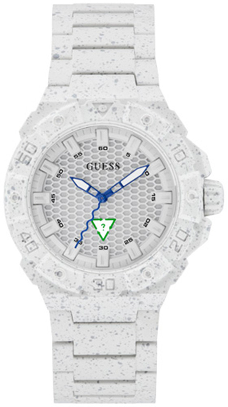 Guess Herrklocka GW0507G2 Eco-Friendly Vit/Resinplast Ø42 mm