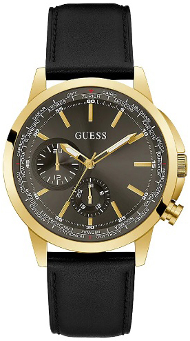 Guess Herrklocka GW0540G1 Spec Grå/Läder Ø44 mm