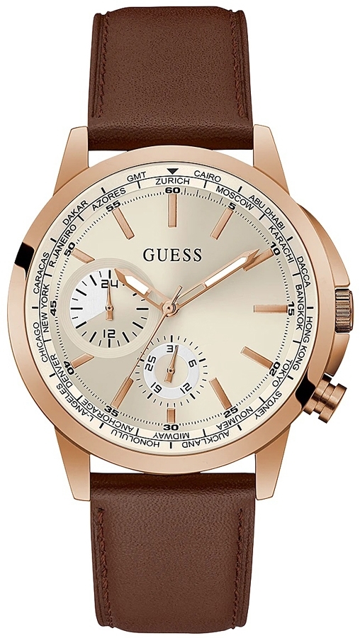 Guess Herrklocka GW0540G4 Spec Silverfärgad/Läder Ø44 mm - Guess