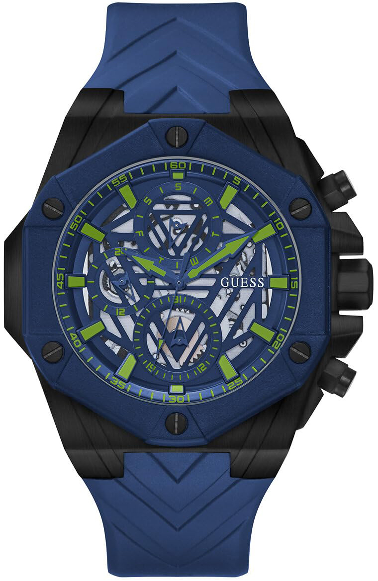 Guess Herrklocka GW0579G3 Formula Blå/Gummi Ø47 mm - Guess
