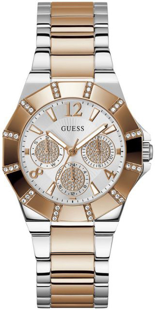 Guess Damklocka GW0616L3 Sport Silverfärgad/Roséguldstonat stål - Guess