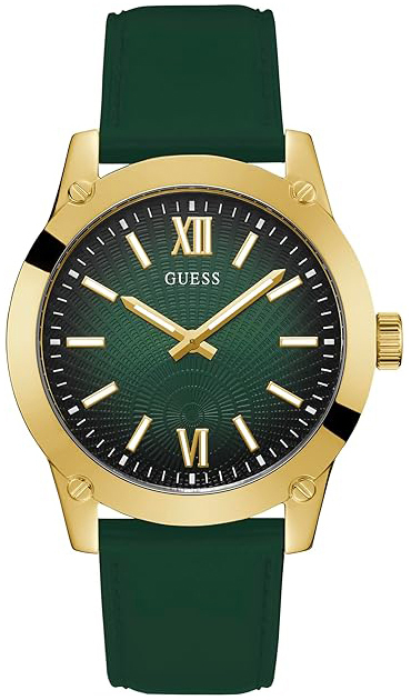 Guess Herrklocka GW0630G2 Crescent Grön/Läder Ø44 mm