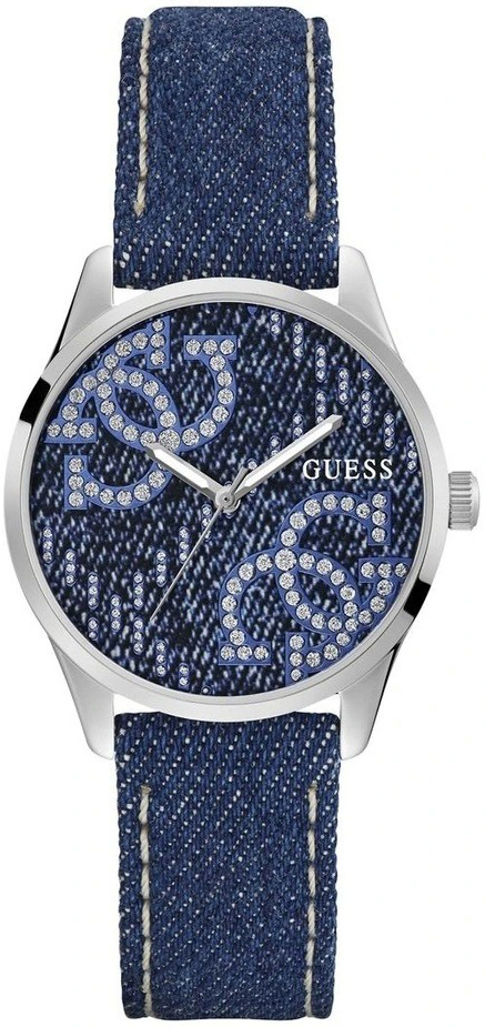 Guess Damklocka GW0755L1 Stich Blå/Läder Ø36 mm - Guess