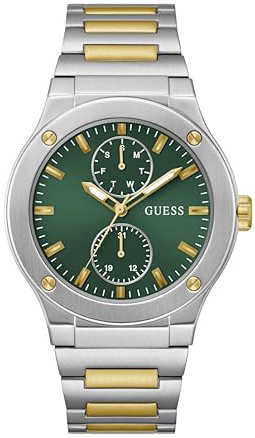 Guess Herrklocka GW0795G1 Jet Grön/Gulguldtonat stål Ø45 mm - Guess