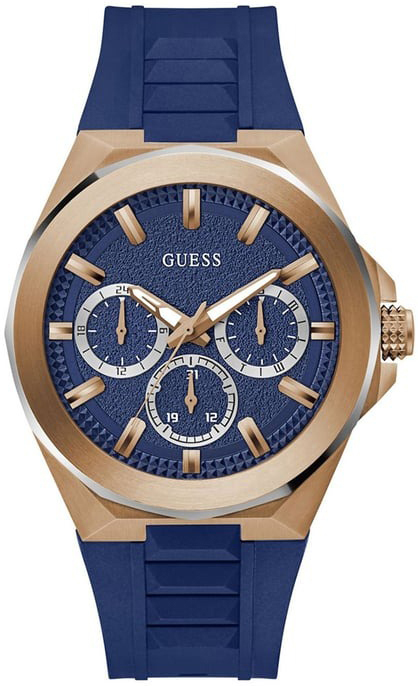 Guess Herrklocka GW0799G2 Dashboard Blå/Gummi Ø46 mm - Guess