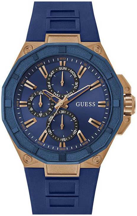 Guess Herrklocka GW0803G2 Tri Luxe Blå/Gummi Ø46 mm - Guess