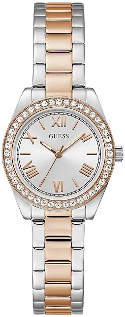 Guess Damklocka GW0841L3 Mini Luna Silverfärgad/Roséguldstonat - Guess