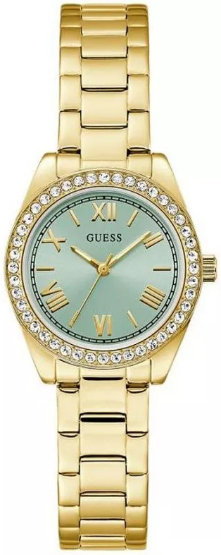 Guess Damklocka GW0841L5 Luna Grön/Gulguldtonat stål Ø30 mm - Guess