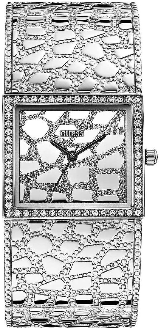Guess Damklocka W0223L1 Croco Silverfärgad/Stål - Guess