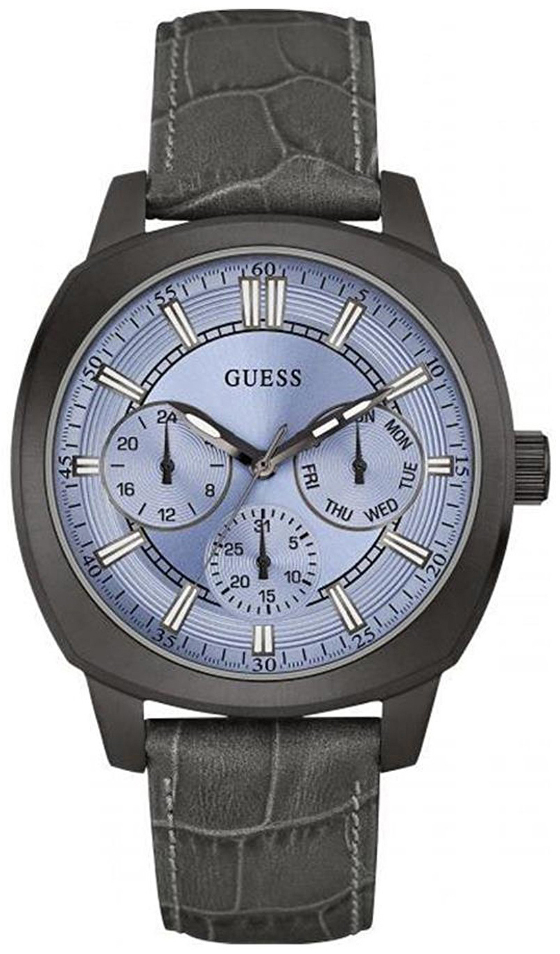 Guess Herrklocka W0660G2 Blå/Läder Ø43 mm - Guess
