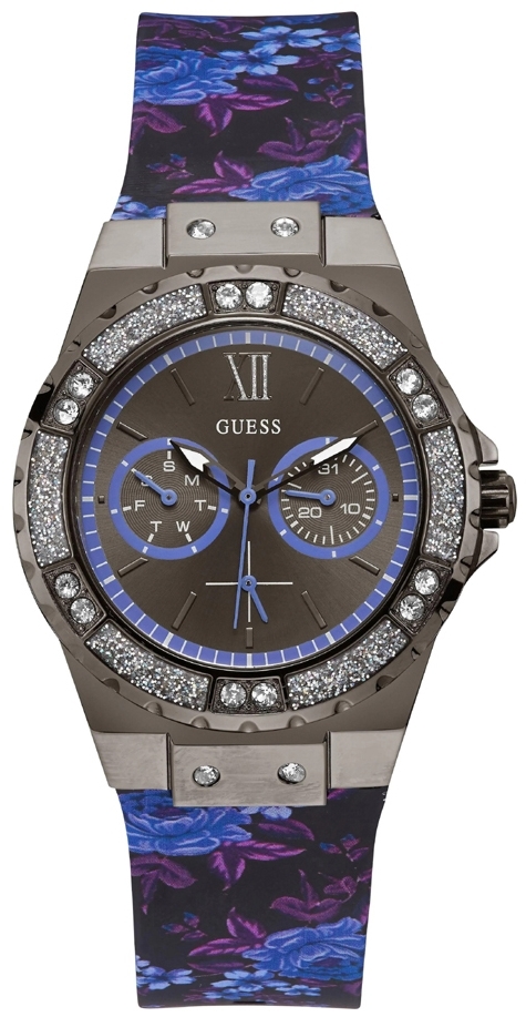 Guess Damklocka W1053L8 Limelight Gr&aring;/Gummi &Oslash;41 mm