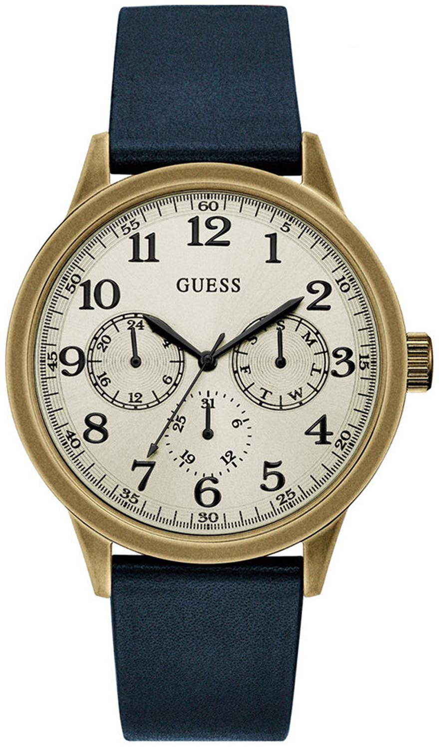 Guess Herrklocka W1101G2 Trend Vit/Läder Ø46 mm - Guess
