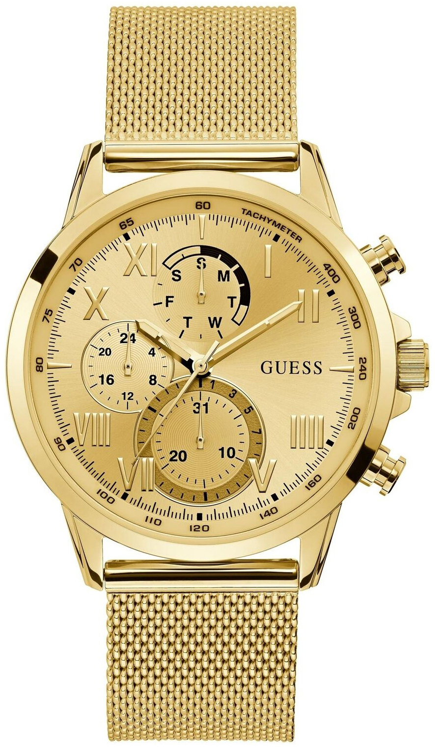 Guess Herrklocka W1310G2 Guld/Gulguldtonat st&aring;l &Oslash;44 mm