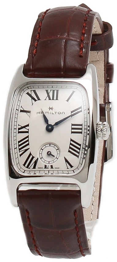 Hamilton Herrklocka H13321511 American Classic Boulton Vit/L&auml;der