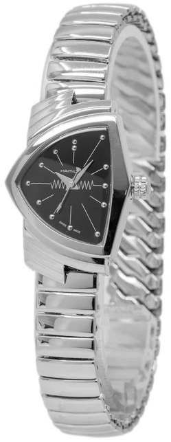 Hamilton Damklocka H24211130 Ventura S Svart/St&aring;l 36x24 mm