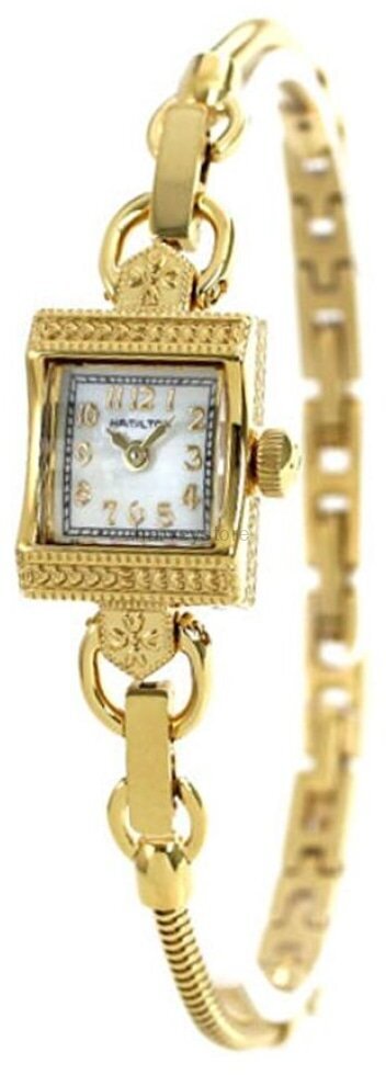 Hamilton Damklocka H31231113 Vit/Guldtonat stål 15x19 mm - Hamilton